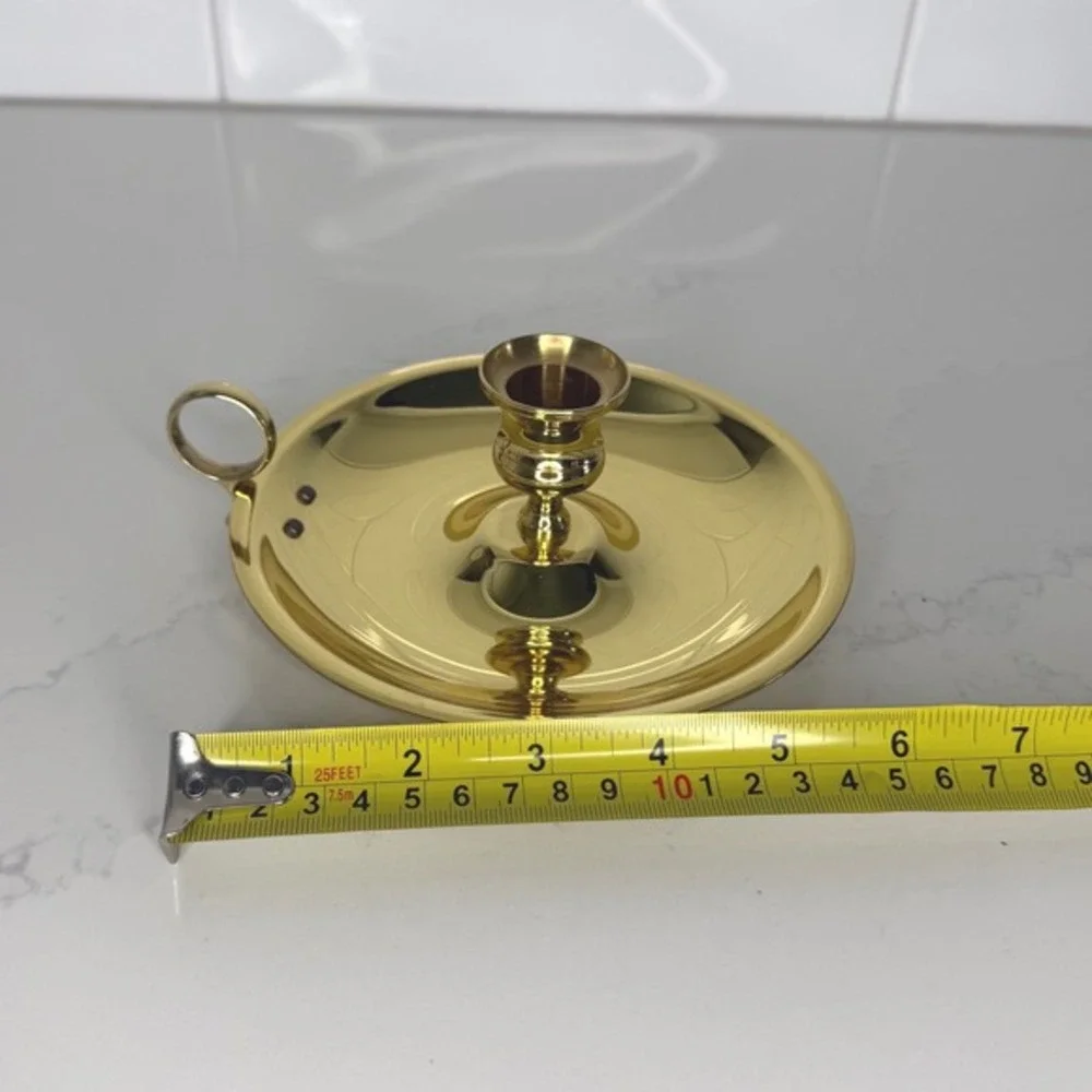 Baldwin & Smithsonian Institute Brass Chamberstick Candle Holder‎ 6 Inch EUC